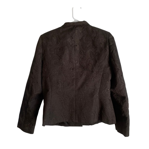 Evan-Picone Suit Jacket Women’s Size 12 Black with Paisley pattern - Picture 2 of 3